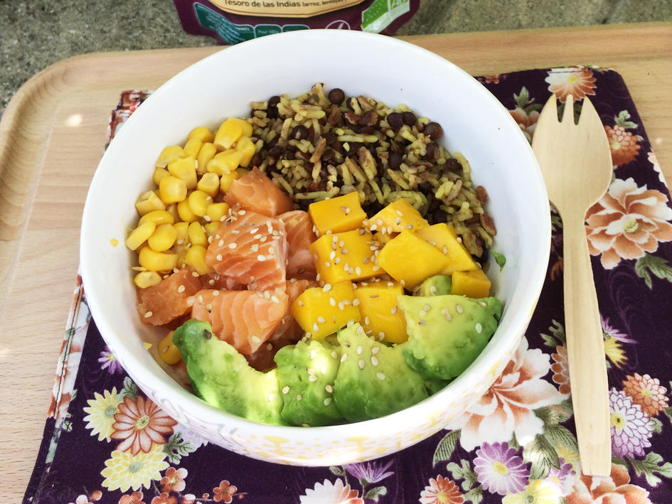 Poke bowl saumon mariné au miso blanc, légumes & graines Express DANIVAL 